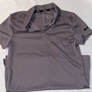 Grey, Nike Golf Dri-Fit Polo